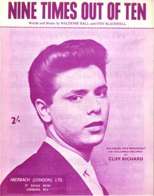 Cliff Richard - Nine Times Out Of Ten - Mint
