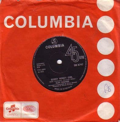 Cliff Richard - Sunny Honey Girl/Don't Move Away/I Was Only Fooling Myself (DB 8747)