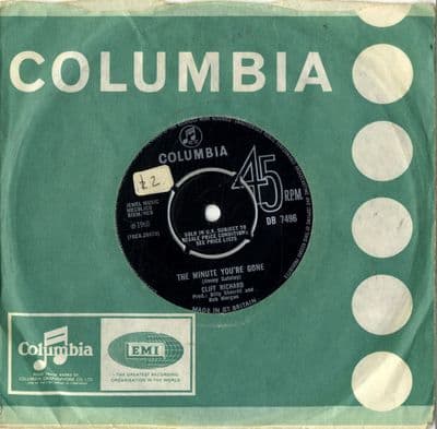 Cliff Richard - The Minute You're Gone/Just Another Guy (DB 7496)