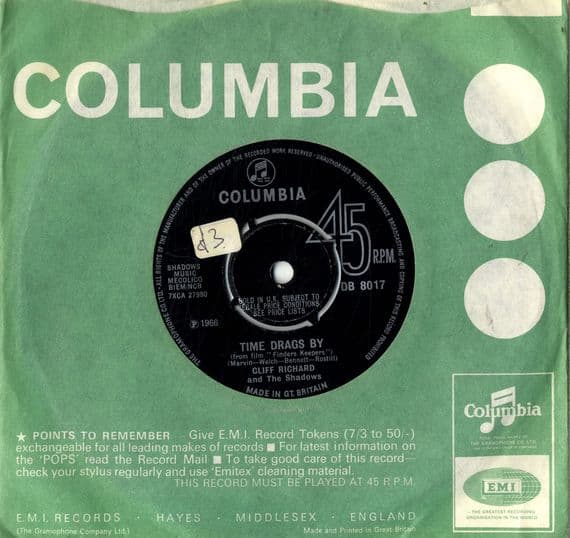 Cliff Richard - Time Drags By/La la La Song (DB 8017) M-