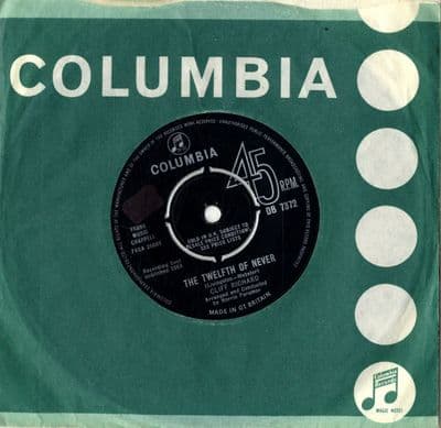 Cliff Richard - Twelfth Of Never/I'm Afraid To Go Home (DB 7372) M-