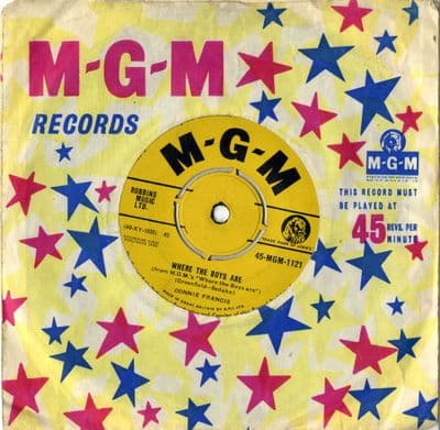 Connie Francis - Where The Boys Are/Baby Roo (1121) Ex