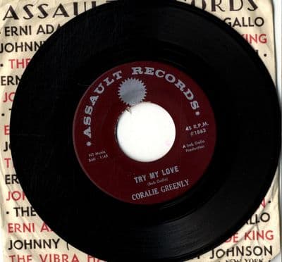 Coralie Greenly - Try My Love/Don't Make Me Cry (1863) Ex