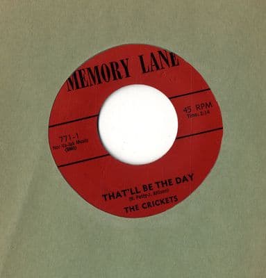 Crickets,The - That'll Be The Day/Peggy Sue (771-1)