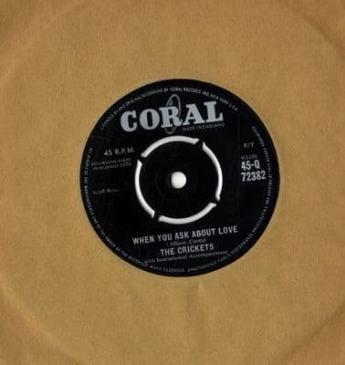 Crickets,The - When You Ask About Love/Deborah (Q 72382) M-