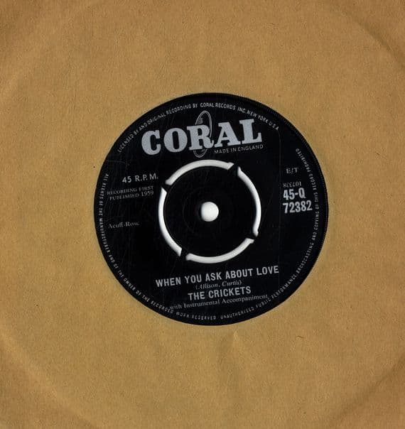 Crickets,The - When You Ask About Love/Deborah (Q 72382) M-