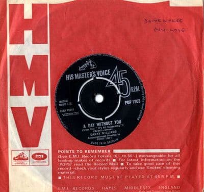 Danny Williams - A Day Without You/Secret Love (Pop 1203)
