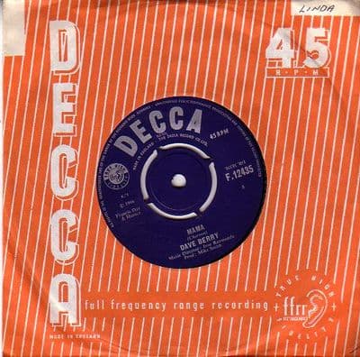 Dave Berry - Mama/Walk,Walk,Talk,Talk (F 12435)