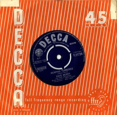 Dave Berry - Memphis Tennessee/Tossin' and Turnin' (F 11734)