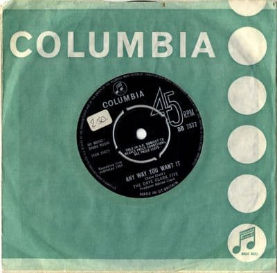 Dave Clark Five,The - Any Way You Want It/Crying Over You (DB 7377) M-