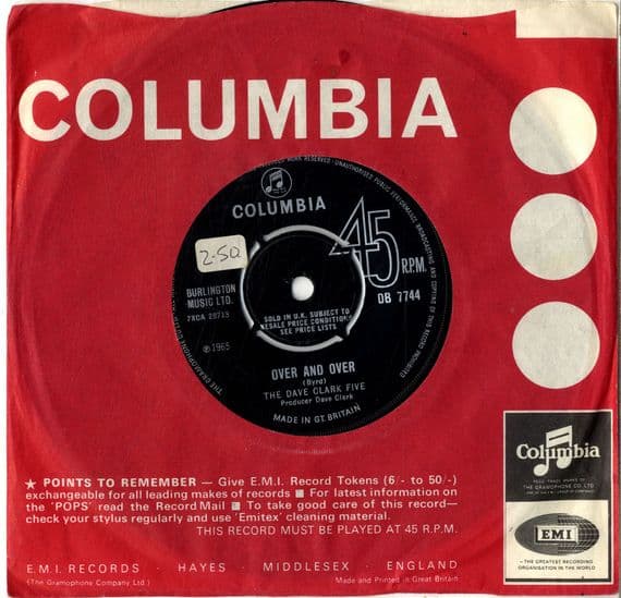 Dave Clark Five,The - Over And Over/I'll be Yours (DB 7744)
