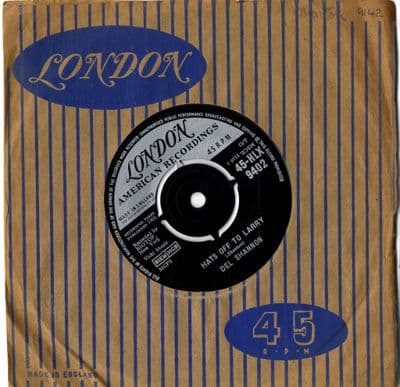 Del Shannon - Hats Off To Larry/Don't Gild The Lily, Lily (HLX 9402)