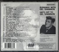 Del Shannon - Runaway  - Hats Off To Del Shannon - BGO CD