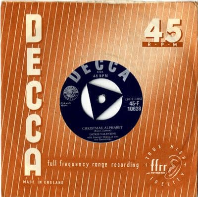 Dickie Valentine - Christmas Alphabet/Whre Are You Tonight (F 10628)