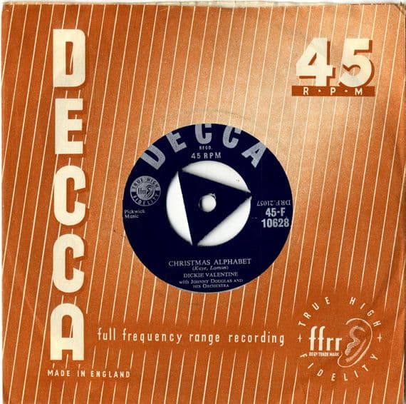 Dickie Valentine - Christmas Alphabet/Whre Are You Tonight (F 10628)