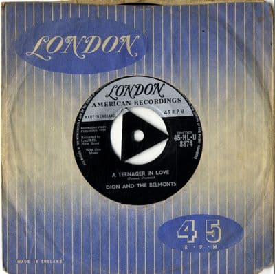 Dion And The Belmonts - A Teenager In Love/I've Cried Before (HL-U 8874)