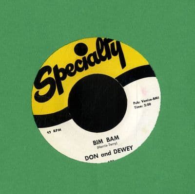 Don And Dewey - Bim Bam/Justine (Speciality 631) Ex