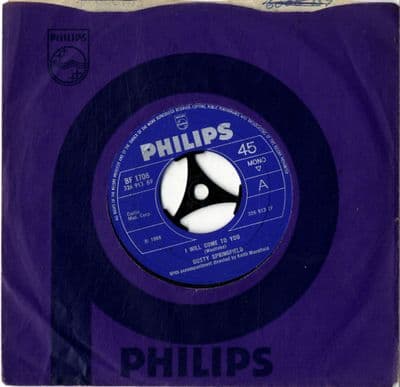 Dusty Springfield - I Will Come To You/The Colour Of Your Eyes (BF 1706) M-