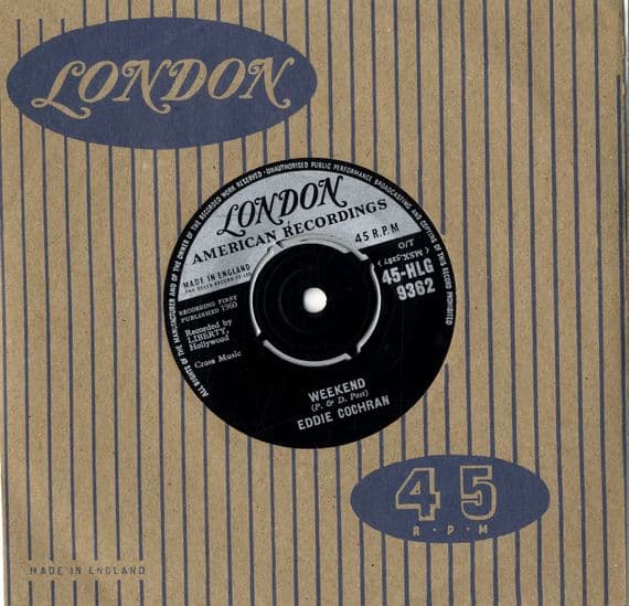 Eddie Cochran - Weekend/Cherished Memories (HLG 9362) Ex
