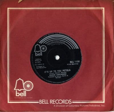 Edison Lighthouse - It's Up To You Petula/Let's Make It Up (BLL 1136)