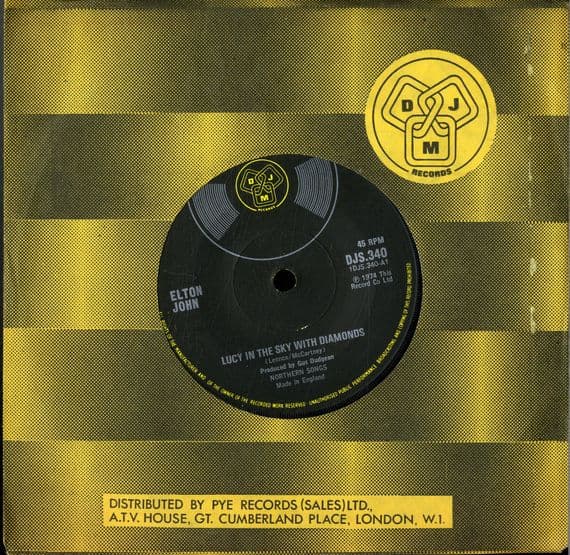 Elton John - Lucy In The Sky With Diamonds/One Day At A Time(DJS 340) M-