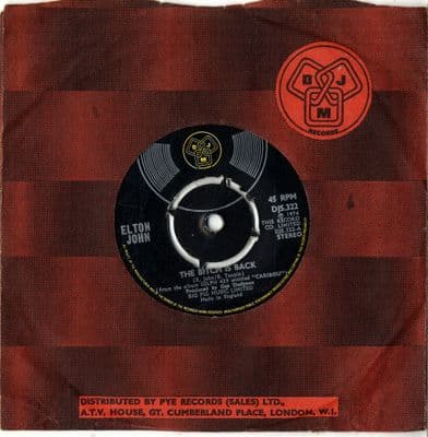 Elton John - The Bitch Is Back/Cold Highway (DJS 322)