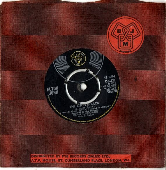 Elton John - The Bitch Is Back/Cold Highway (DJS 322)