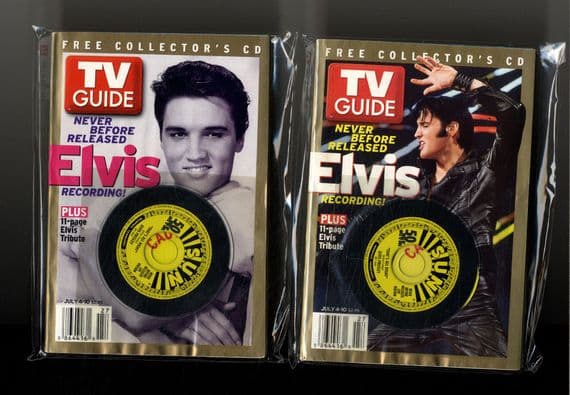 Elvis Presley - 4 copies of USA TV Guide with 3
