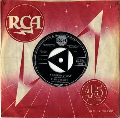 Elvis Presley - A Big Hunk O' Love/My Wish Came True  (1136) Ex