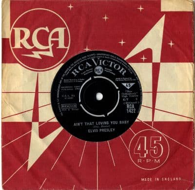 Elvis Presley - Ain't That Loving You Baby/Ask Me (1422) Large Lettering - Ex