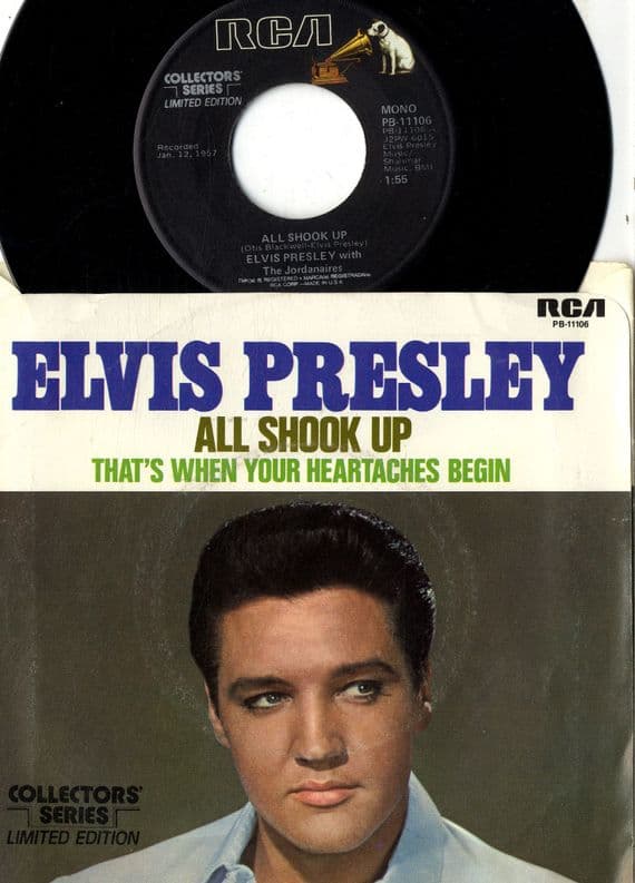 Elvis Presley -All Shook Up/That's When Your Heartaches Begin (PB 11106) Collector's Series