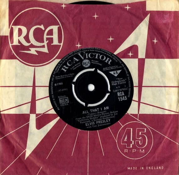 Elvis Presley - All That I Am/Spinout (1545) Ex