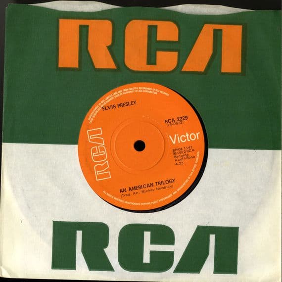 Elvis Presley -An American Trilogy/The First Time Ever I Saw Your Face (2229) M-