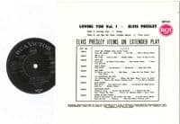 Elvis Presley -Australia -Loving You Vol. 1 - UK Re-Issue - New
