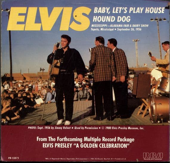 Elvis Presley - Baby Let's Play House/Hound Dog (PB 13875) Yellow Vinyl - Ex/M
