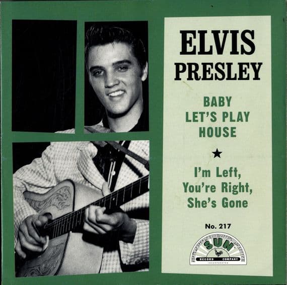 Elvis Presley - Baby Let's Play House/I'm Left, You're Right,She's Gone (Sun 217) Red Vinyl - M /M
