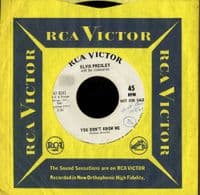 Elvis Presley - Big Boss Man/You Don't Know Me (47-9341) - Promo