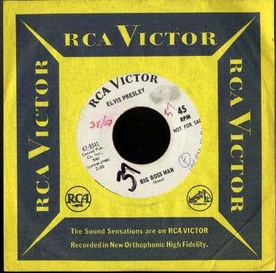 Elvis Presley - Big Boss Man/You Don't Know Me (47-9341) - Promo