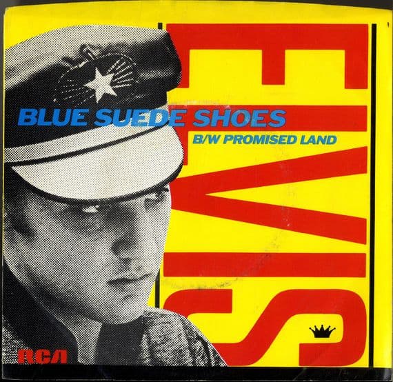 Elvis Presley - Blue Suede Shoes/Promised Land (PB 13929) Blue Vinyl -Ex/M