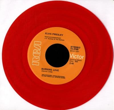 Elvis Presley - Burning Love/It's A Matter Of Time (47-0769) Red Vinyl - M/M