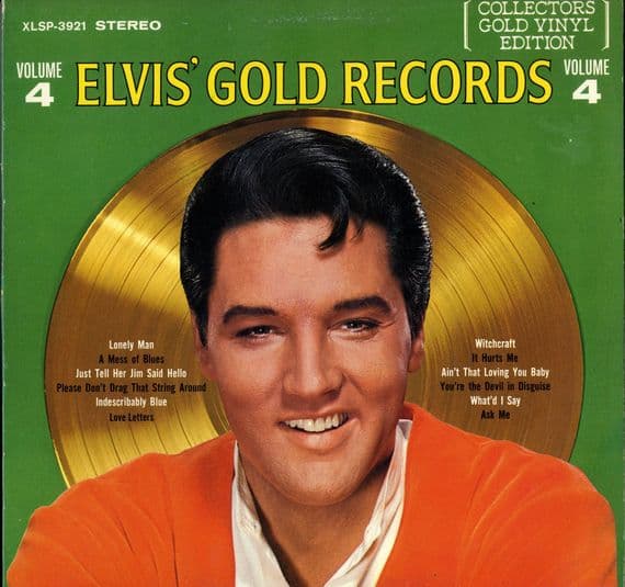 Elvis Presley - Canada - Elvis' Gold Records Volume 4 (XLSP 3921) GOLD VINYL - M-
