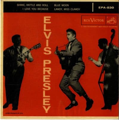 Elvis Presley - Canada - Shake Rattle And Roll (EPA 830) Red Label