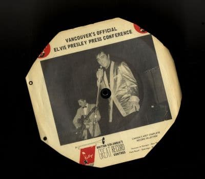 Elvis Presley - Canada - Vancouver's Official Elvis Press Conference - Kelly's Flexi Disc