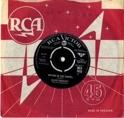 Elvis Presley - Crying In The Chapel/I Believe In The Man In The Sky (1455) Ex