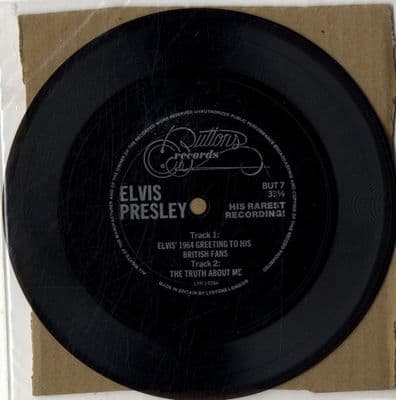 Elvis Presley -Elvis' 1964 Greeting To His British Fans/The Truth About Me - Flexi Disc - M-