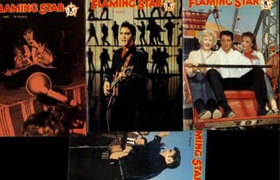 Elvis Presley - Flaming Star Magazines x 4 - Denmark Fan Club 1982