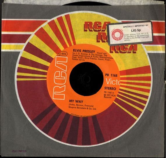 Elvis Presley - Germany - My Way/America (PB 1165) M-