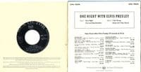 Elvis Presley - Germany - One Night With Elvis Presley (EPA 9644) Ex/M-