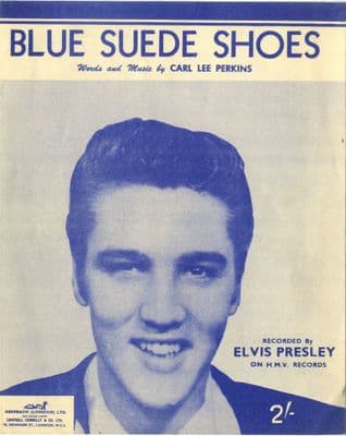 Elvis Presley - HMV Sheet Music - Blue Suede Shoes - Mint
