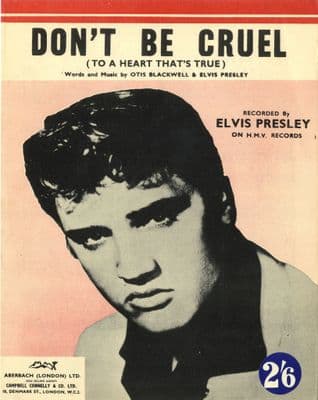 Elvis Presley - HMV Sheet Music - Don't Be Cruel - Mint